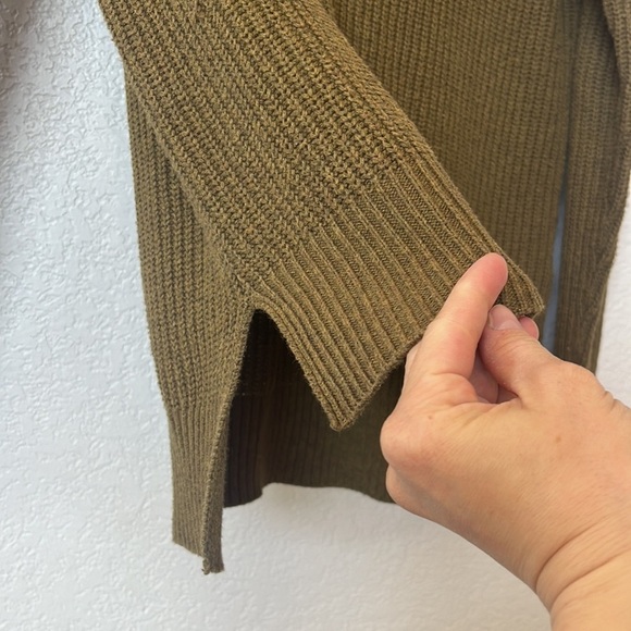 Cynthia Rowley Hoodie Sweater Cable Knit Green size Small - Picture 6 of 12